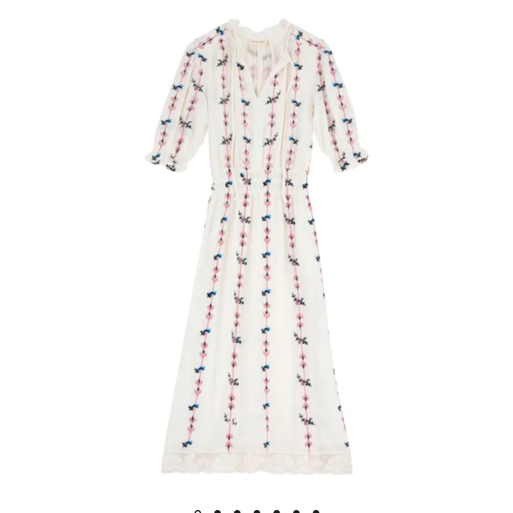 Mabe Ivory Embroidered Elsa Dress M